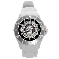 Pattern Motif Decor Round Plastic Sport Watch (l) by Nexatart