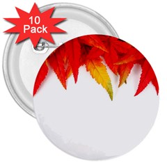 Abstract Autumn Background Bright 3  Buttons (10 Pack)  by Nexatart