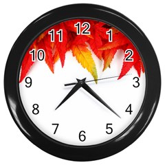 Abstract Autumn Background Bright Wall Clocks (black) by Nexatart