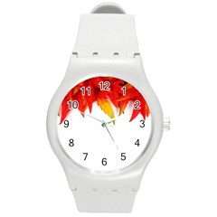 Abstract Autumn Background Bright Round Plastic Sport Watch (m) by Nexatart