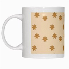 Pattern Gingerbread Star White Mugs by Nexatart