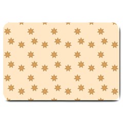 Pattern Gingerbread Star Large Doormat  by Nexatart