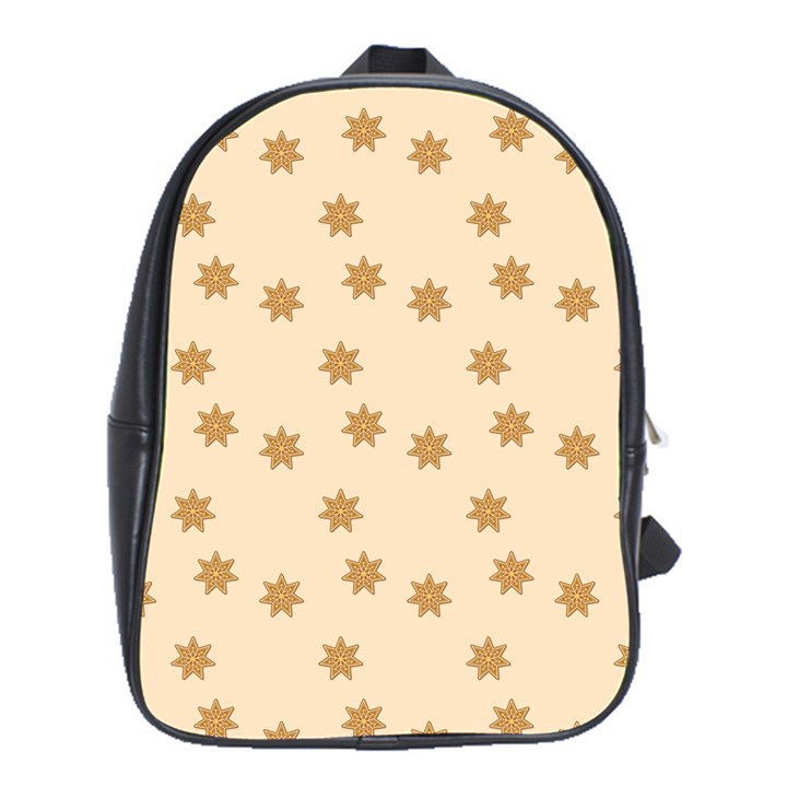 Pattern Gingerbread Star School Bags (XL) 