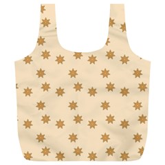 Pattern Gingerbread Star Full Print Recycle Bags (l)  by Nexatart