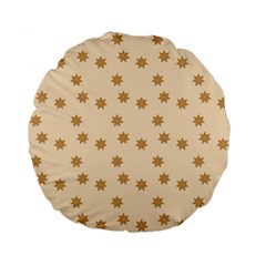 Pattern Gingerbread Star Standard 15  Premium Flano Round Cushions by Nexatart