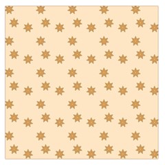 Pattern Gingerbread Star Large Satin Scarf (square) by Nexatart