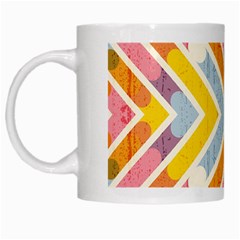 Line Pattern Cross Print Repeat White Mugs by Nexatart