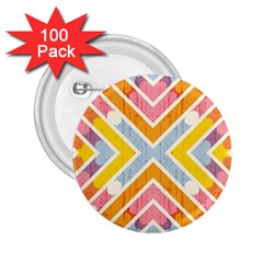 Line Pattern Cross Print Repeat 2 25  Buttons (100 Pack)  by Nexatart