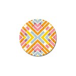 Line Pattern Cross Print Repeat Golf Ball Marker Front