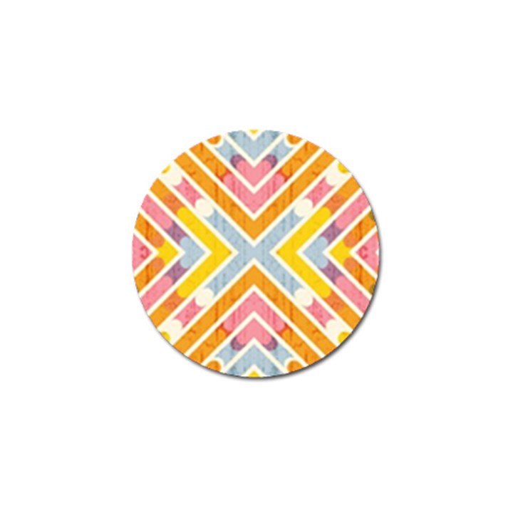 Line Pattern Cross Print Repeat Golf Ball Marker