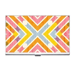 Line Pattern Cross Print Repeat Business Card Holders by Nexatart