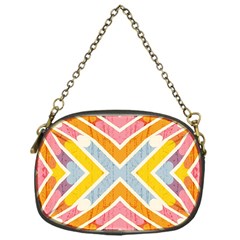 Line Pattern Cross Print Repeat Chain Purses (one Side)  by Nexatart