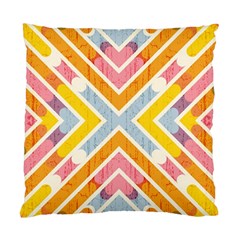 Line Pattern Cross Print Repeat Standard Cushion Case (one Side) by Nexatart