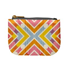 Line Pattern Cross Print Repeat Mini Coin Purses by Nexatart