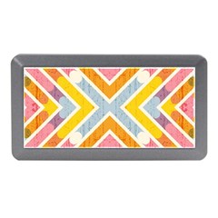 Line Pattern Cross Print Repeat Memory Card Reader (mini) by Nexatart