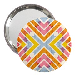 Line Pattern Cross Print Repeat 3  Handbag Mirrors by Nexatart