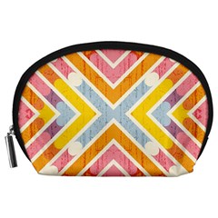 Line Pattern Cross Print Repeat Accessory Pouches (large)  by Nexatart