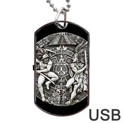 Pattern Motif Decor Dog Tag Usb Flash (two Sides) by Nexatart