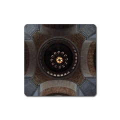 Pattern Design Symmetry Up Ceiling Square Magnet by Nexatart