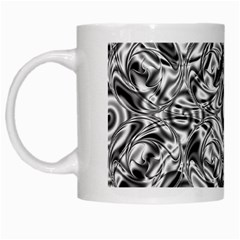 Gray Scale Pattern Tile Design White Mugs by Nexatart