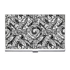 Gray Scale Pattern Tile Design Business Card Holders by Nexatart