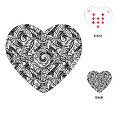 Gray Scale Pattern Tile Design Playing Cards (heart)  by Nexatart