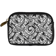 Gray Scale Pattern Tile Design Digital Camera Cases by Nexatart