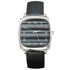 Sheet Holes Roller Shutter Square Metal Watch by Nexatart