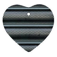 Sheet Holes Roller Shutter Heart Ornament (two Sides) by Nexatart