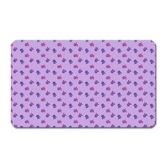 Pattern Background Violet Flowers Magnet (rectangular) by Nexatart