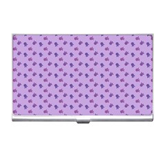 Pattern Background Violet Flowers Business Card Holders by Nexatart