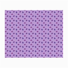 Pattern Background Violet Flowers Small Glasses Cloth by Nexatart