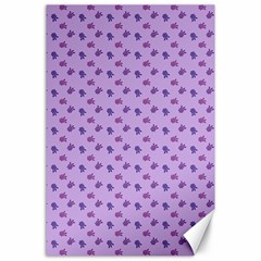 Pattern Background Violet Flowers Canvas 24  X 36  by Nexatart