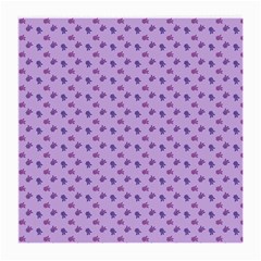 Pattern Background Violet Flowers Medium Glasses Cloth by Nexatart