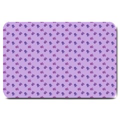 Pattern Background Violet Flowers Large Doormat  by Nexatart