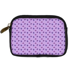 Pattern Background Violet Flowers Digital Camera Cases by Nexatart