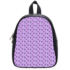 Pattern Background Violet Flowers School Bags (small)  by Nexatart