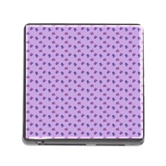 Pattern Background Violet Flowers Memory Card Reader (square) by Nexatart