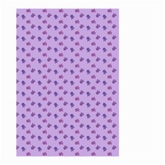 Pattern Background Violet Flowers Small Garden Flag (two Sides) by Nexatart