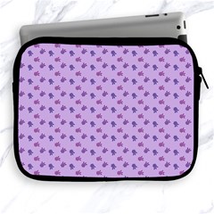 Pattern Background Violet Flowers Apple Ipad 2/3/4 Zipper Cases by Nexatart