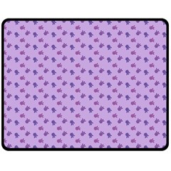 Pattern Background Violet Flowers Double Sided Fleece Blanket (medium)  by Nexatart