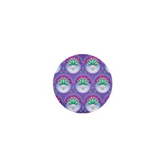 Background Floral Pattern Purple 1  Mini Buttons by Nexatart