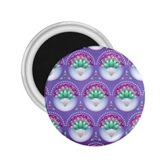 Background Floral Pattern Purple 2 25  Magnets by Nexatart