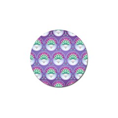 Background Floral Pattern Purple Golf Ball Marker (10 Pack) by Nexatart