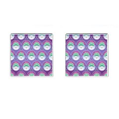 Background Floral Pattern Purple Cufflinks (square) by Nexatart