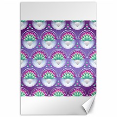 Background Floral Pattern Purple Canvas 24  X 36  by Nexatart