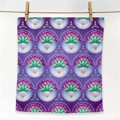 Background Floral Pattern Purple Face Towel by Nexatart