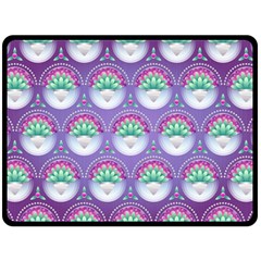 Background Floral Pattern Purple Fleece Blanket (large)  by Nexatart