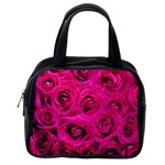 Pink Roses Roses Background Classic Handbags (2 Sides) Back