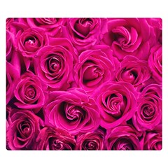 Pink Roses Roses Background Double Sided Flano Blanket (small)  by Nexatart